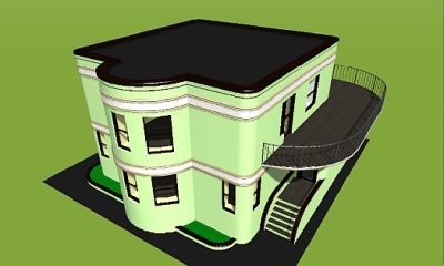 model 3d-house-plan-with-big-balcony