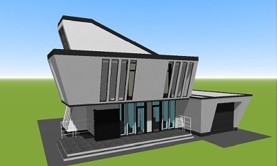 model avant-garde-3d-house-in-futuristic-style