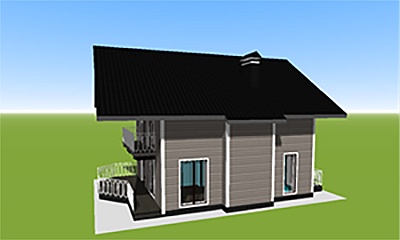 model 3d-house-plan-with-multi-level-roof