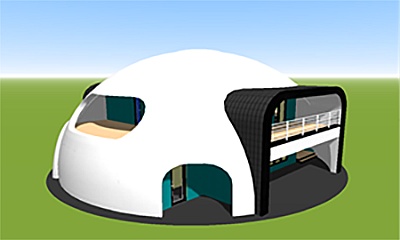 model futuristic-domed-house-with-balconies