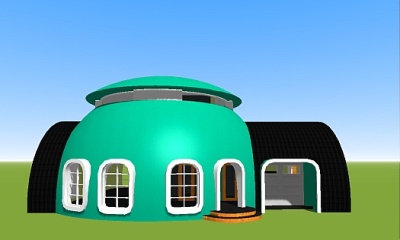 model 3d-layout-of-dome-shaped-house