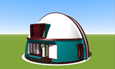 model 3d-layout-domed-house-in-form-egg
