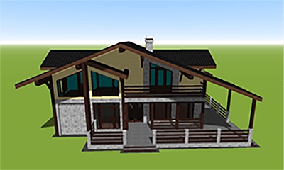model mountain-chalet-style-cottage-3d-layout