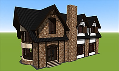 model 3d-plan-for-english-tudor-house