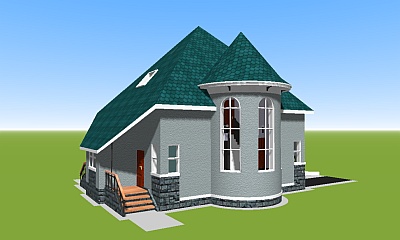 model 3d-house-plans-small-castle-or-fortress