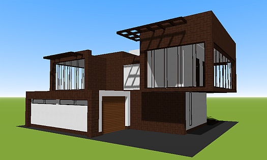 House plan1 monolithic non-autoclave aerated concrete