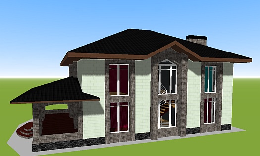 House plan22 aerated concrete blocks