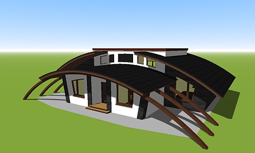 House plan23 wooden beams