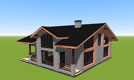 House plan32 timber and stone